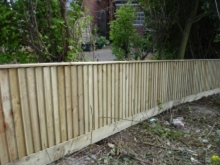 Feather edge fencing