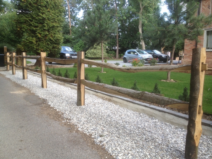 Split Chestnut post and rail